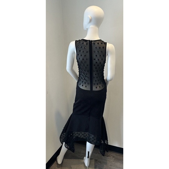 Opening Ceremony Fishtail Ruffle Dress Sequin Party Cocktail Womens Size M - Picture 15 of 16
